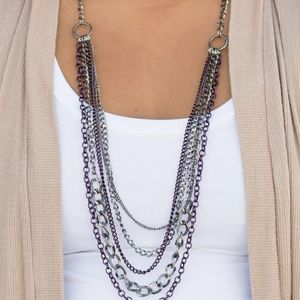 2 for $13 Silver (gun metal) necklace